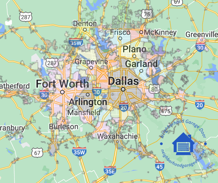 neighborhoodgaragedoor.net_fort_worth_dallas_texas_map